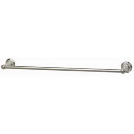 Convenience Concepts 24 in. HomePointe PVD Brushed Nickel Vintage Towel Bar, Brass Base HI3235143